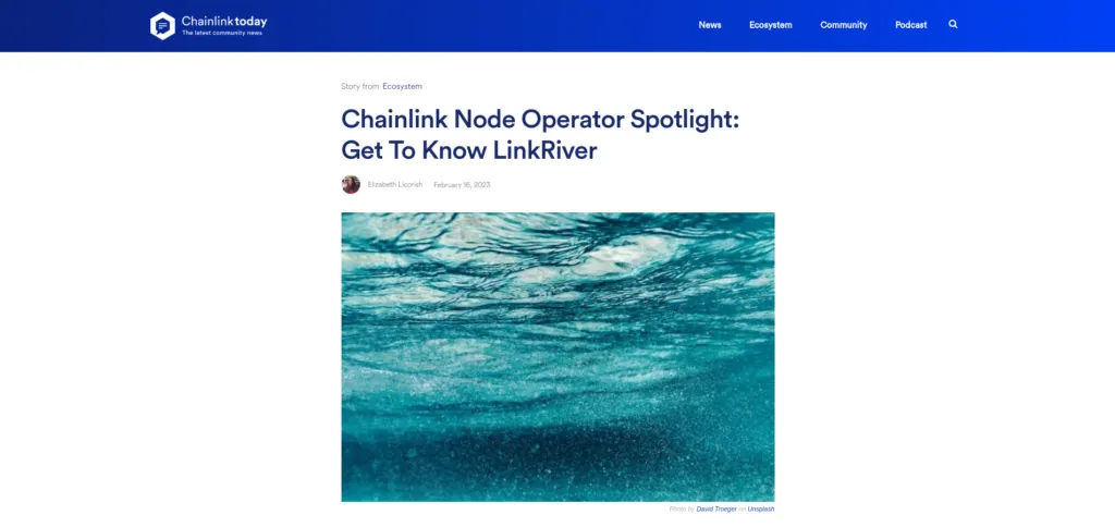 Chainlink Today interviewed LinkRiver - now we are flipping the script